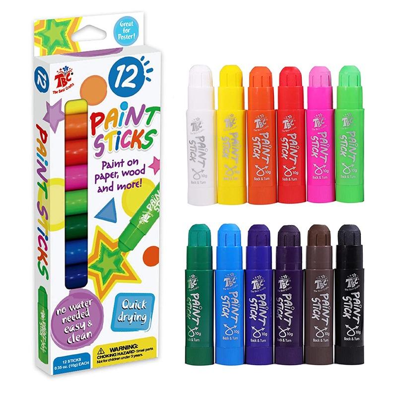TBC Tempera Paint Sticks - 12 Pcs