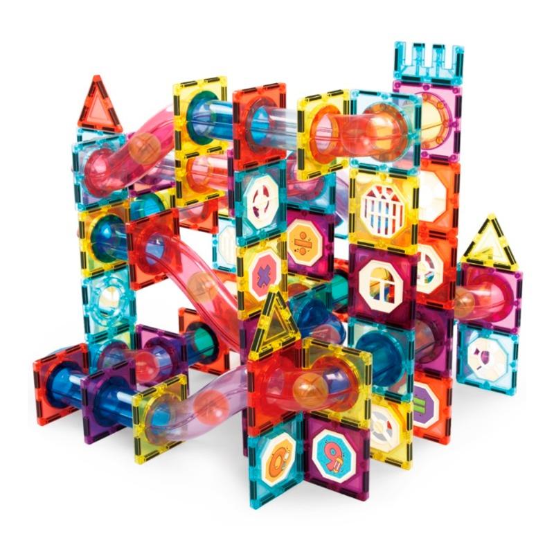 Magnetic Tiles Marble Roller II Rainbow Set - 206 Pcs