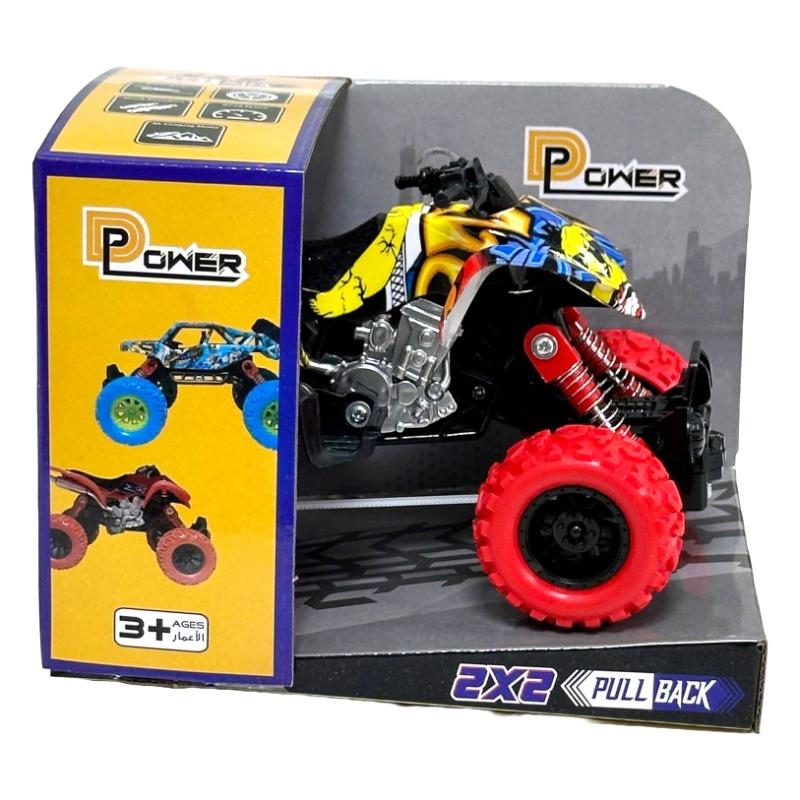 D-Power Pullback Stunt Doodle Motorcycle - Yellow