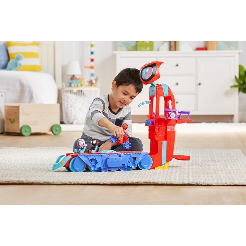 Spidey and His Amazing Friends – Spider Crawl-R HQ 2-in-1 Playset