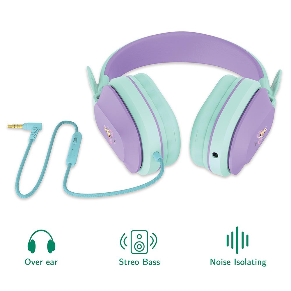Riwbox Foldable Headphones Purple Green