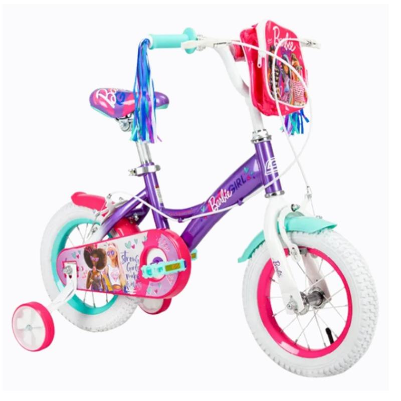 سبارتان - دراجة باربي 12 بوصة مع حقيبة بسحاب قابلة للإزالة