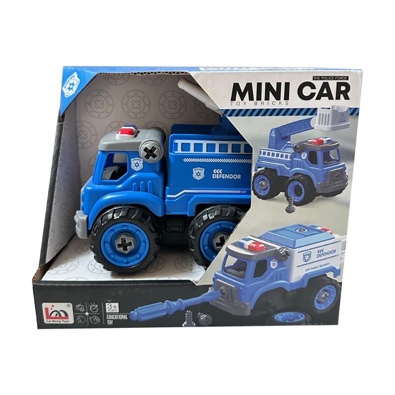 Mini Car DIY Toy Bricks - Police Rescue Truck