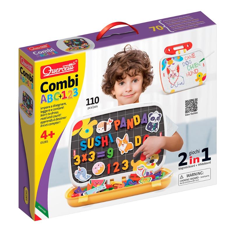 Quercetti Combi Drawing Board and Magnetic Board - 110 Piece