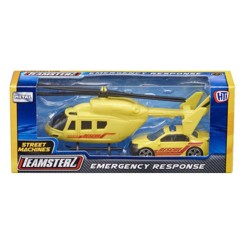 Teamsterz Helicopter and Rescue Vehicle