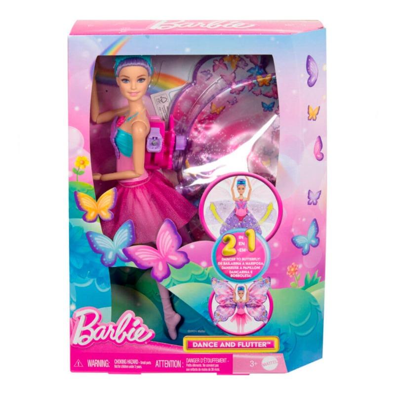 باربي - دمية دانس آند فلوتر لون وردي
