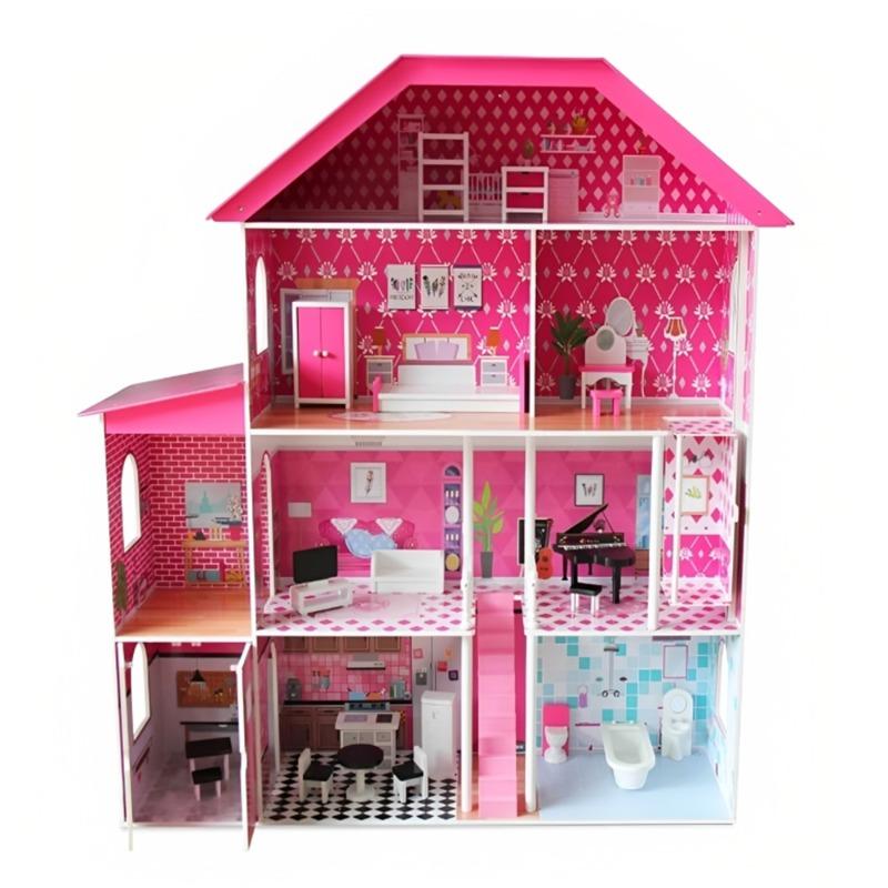 كيدلاند - مجموعة لعبة بيت الدمى الخشبي برنسيس دول