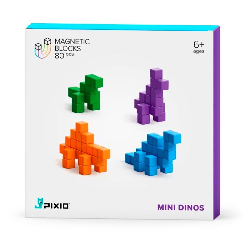 PIXIO Mini Dinos - 80 Magnetic blocks