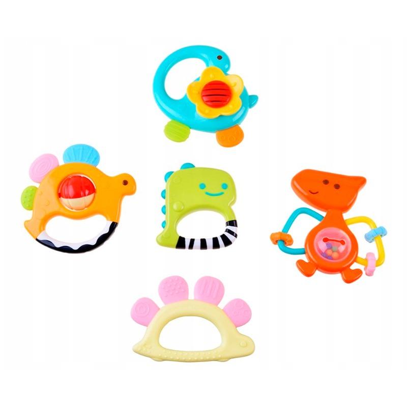Hola Set of 5 Dinosaur Rattles and Teether