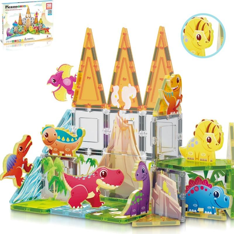 مجموعة البلاط المغناطيسي الديناصور ٣٨ قطعة
