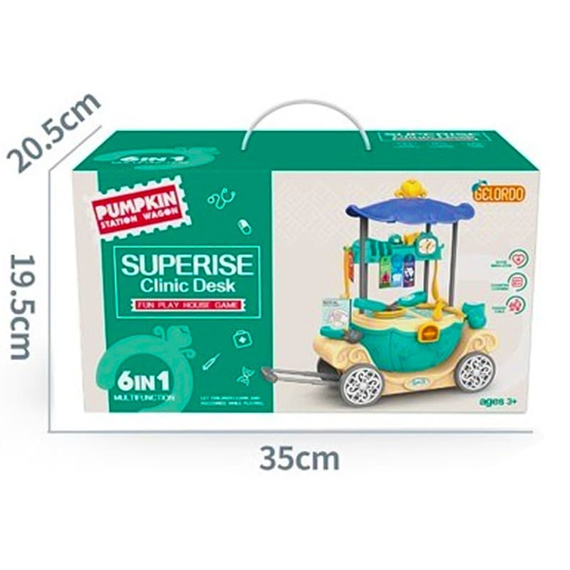 Clinic Desk Doctor Tools 6 In 1 Playset