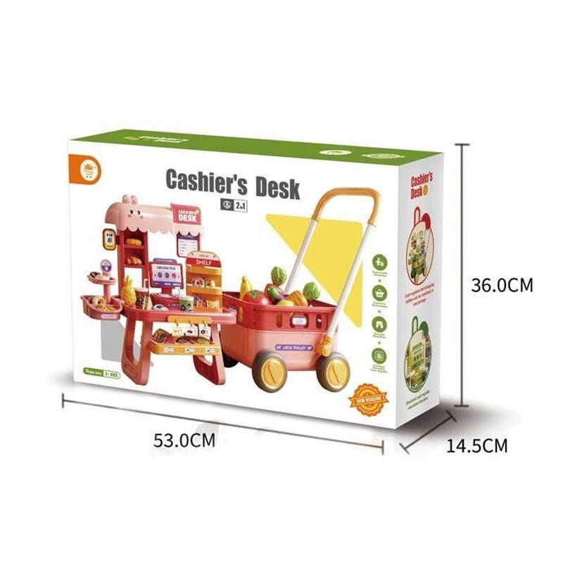 مجموعة لعبة عربة التسوق التظاهرية للاطفال