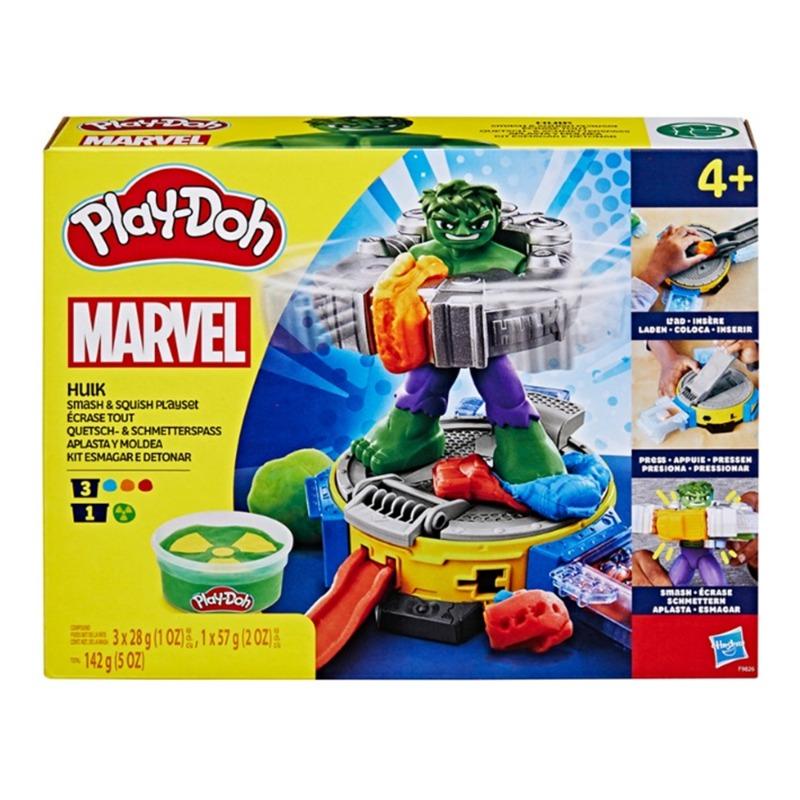 بلاي دوه - مجموعة صلصال مارفل سماش آند سكويش مع شخصية هالك