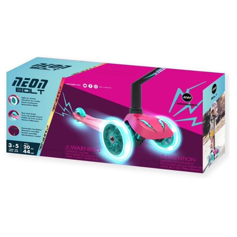 Yvolution 3-Wheel Scooter Neon Bolt - Pink