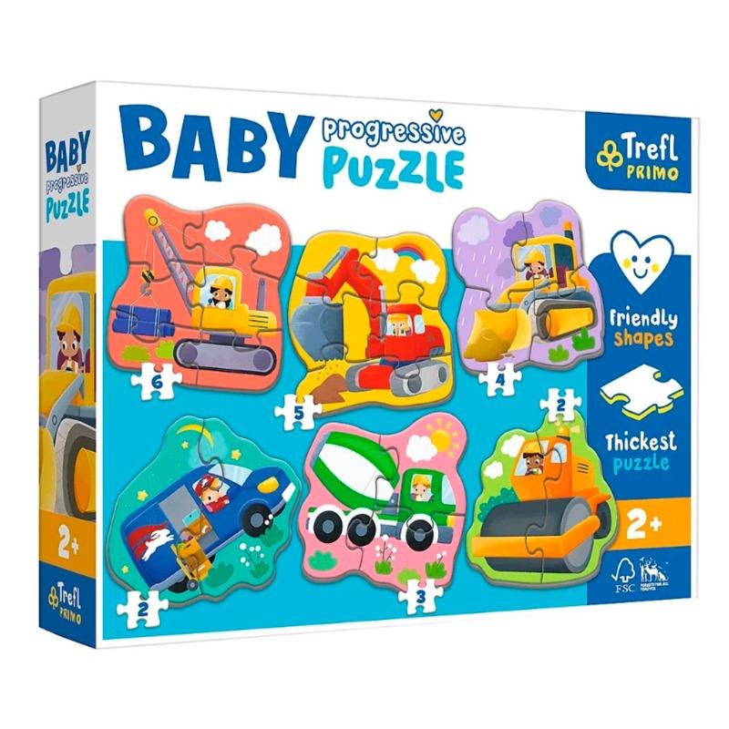 Trefl Baby Progressive Puzzle - Vehicles