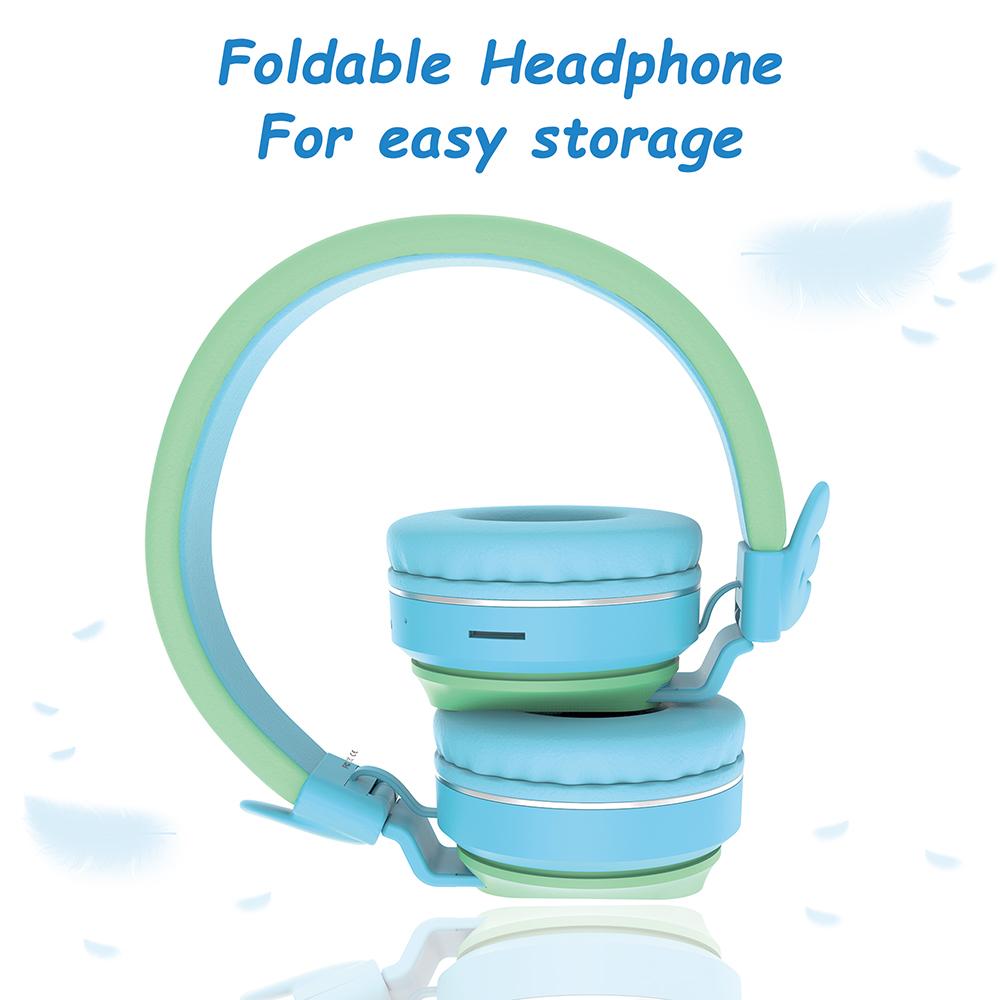 Riwbox Angle Wings Bluetooth Headphones Blue Green