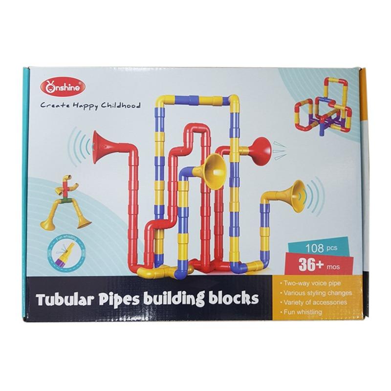مجموعة أنابيب البناء التعليمية 108 قطعة