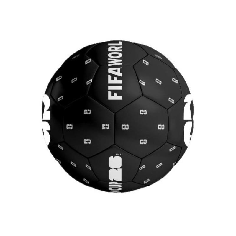 FIFA 2026 Black Edition Football with White Logo Size 5 - PVC Ball