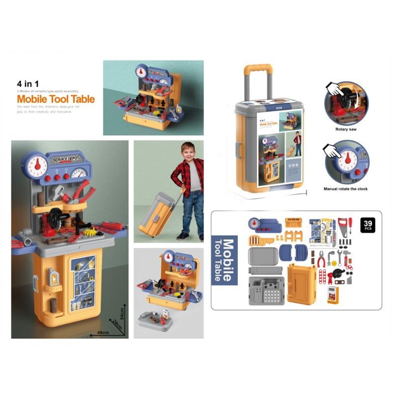 4-in-1 Mobile Tool Trolley Case for Kids