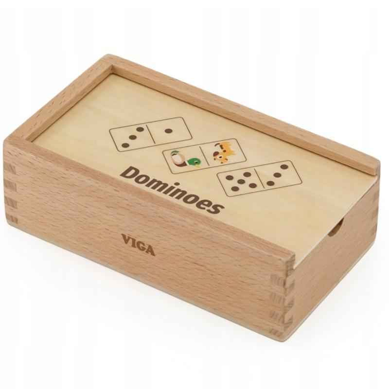 فيجا - لعبة دومينو خشبية 2 في 1 حيوانات وأرقام