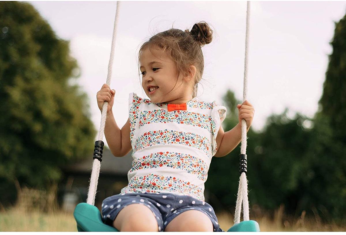 Plum Mangabey Wooden Swing Set with Trapeze And Double Swing