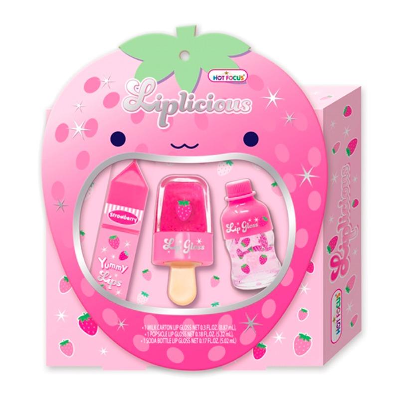 هوت فوكس - مجموعة مرطب الشفاة الفراولة ليبليشيوس 3 قطع