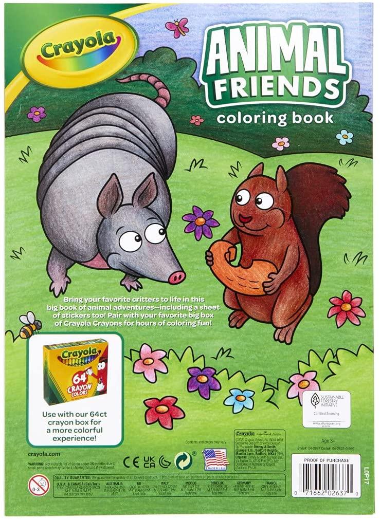 كرايولا - كتاب تلوين الحيوانات الصديقة 96 ورقة