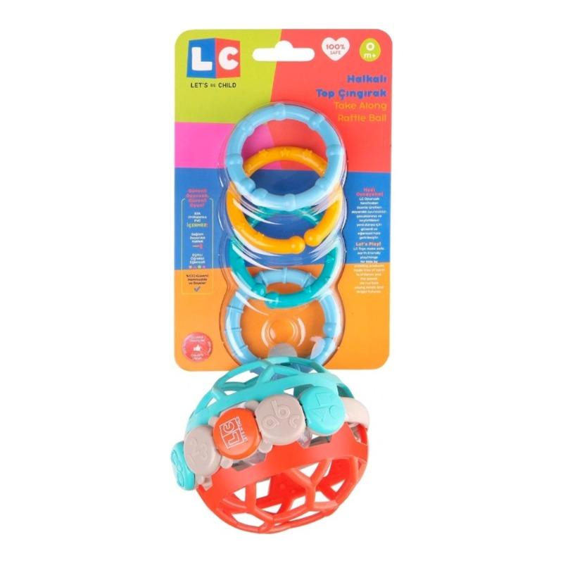 Lets Be Child Take Along Rattle Ball - Multicolors