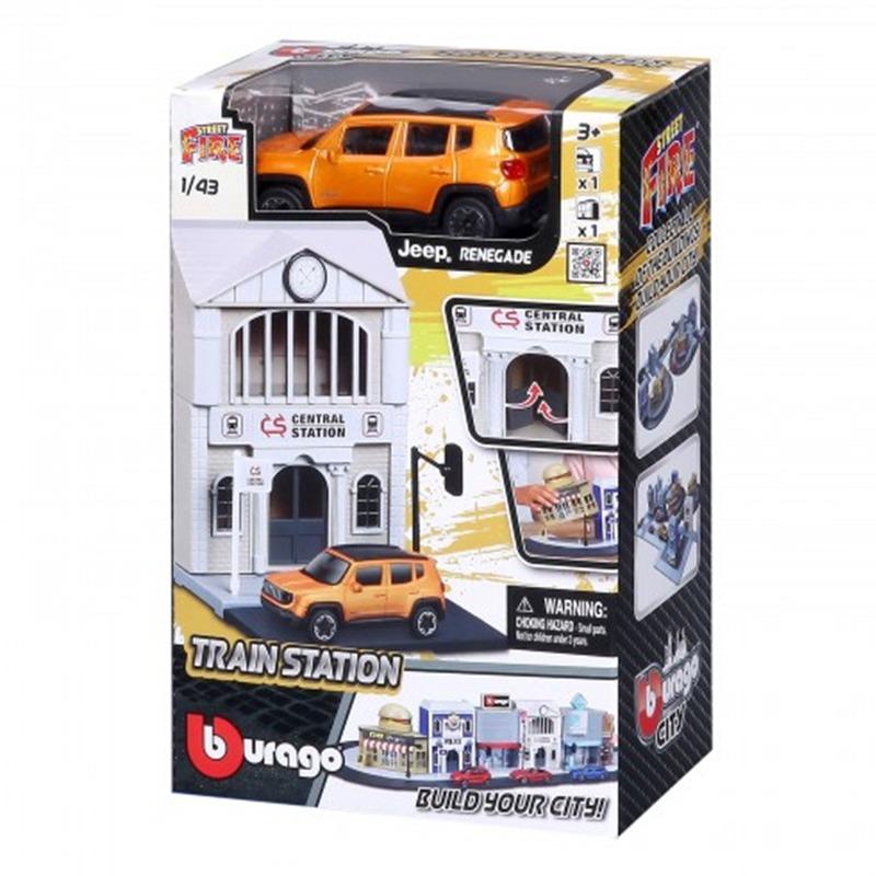 Bburago Build your City Train Station With Car