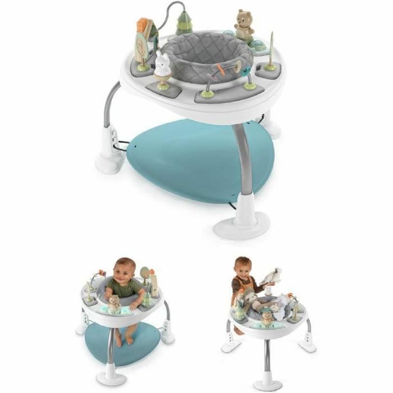 Bright Starts Baby 2 In 1 Activity Center Jumper ِAnd Table - Blue