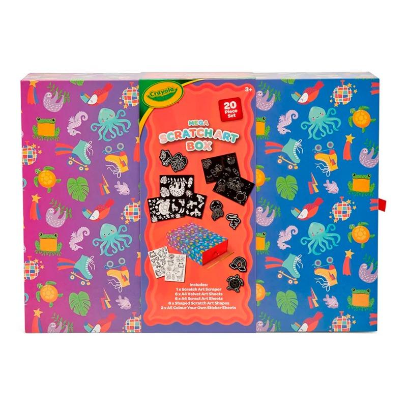 صندوق كرايولا للخدش والألوان