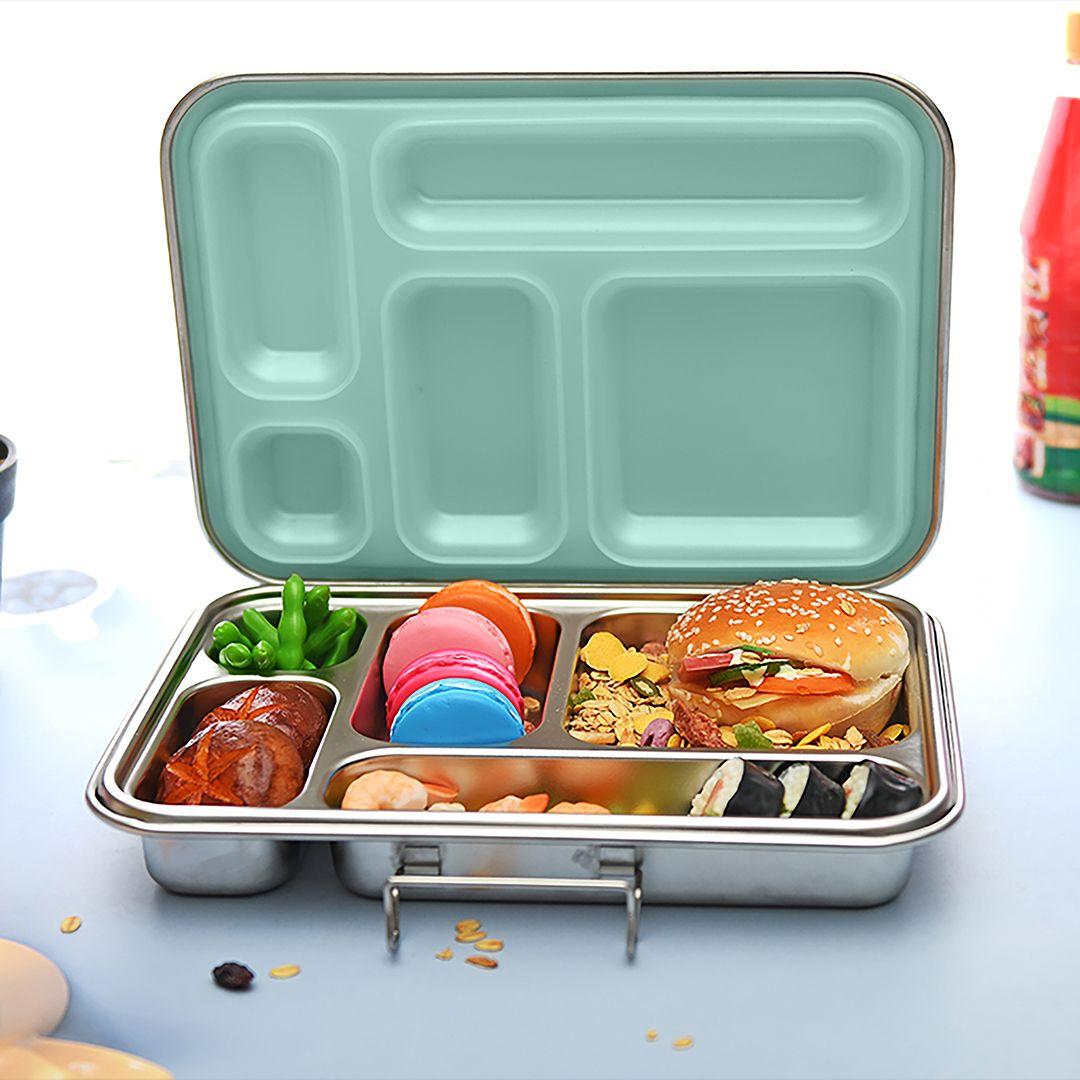 Bonjour Stainless Steel Lunch Box - Green Inside