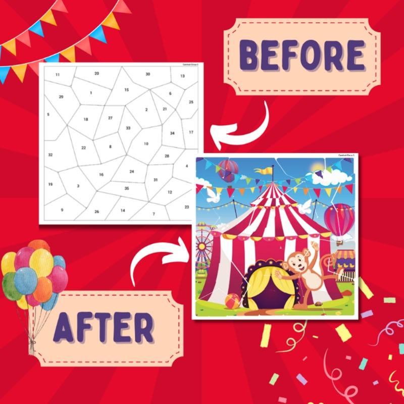 Pep Play Circus Carnival Educational Posters