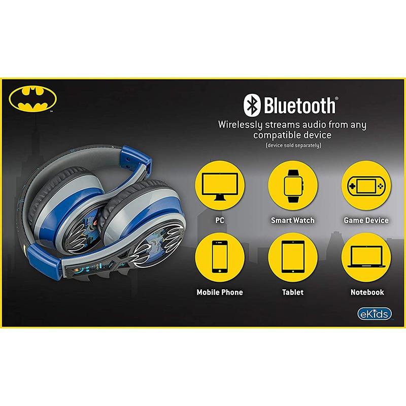 Kiddesigns Batman Kid Safe Wireless Bluetooth Headphone