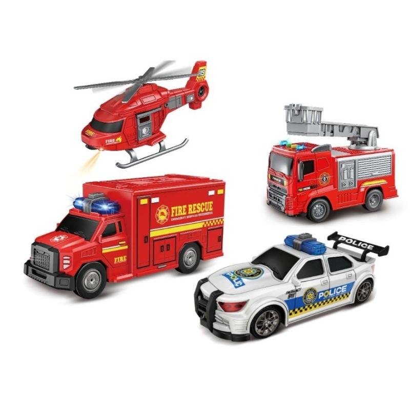 Tc Toys Fanctional Truck Die Cast Set For Kids - 4 Pcs