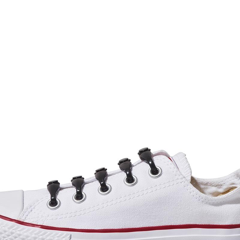 هيكيز كيدز - أربطة الحذاء المرنة لون أسود