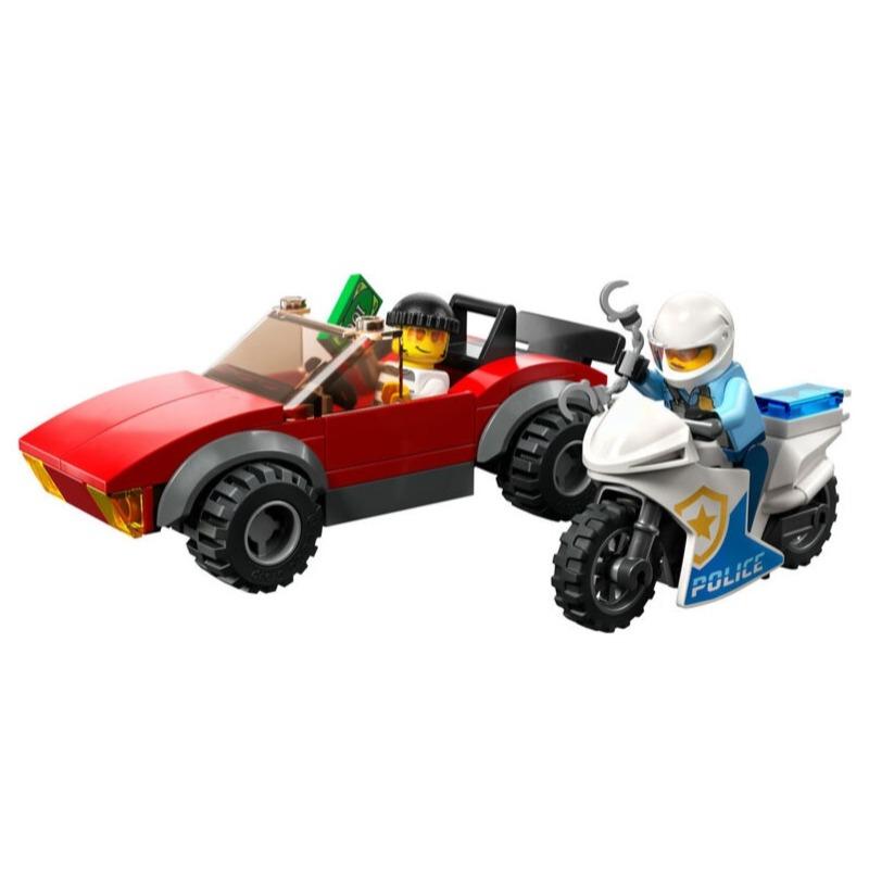 LEGO City Police Bike Car Chase Building Toy Set - 59 Pcs