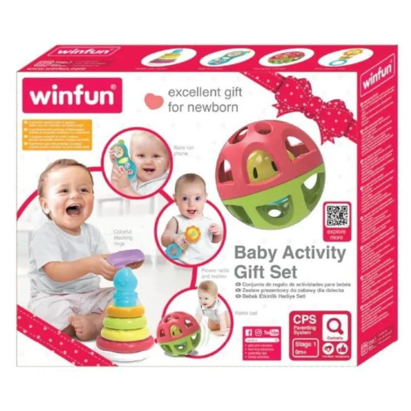 وين فن - مجموعة خشخيشة و عضاضة للأطفال 5 قطع