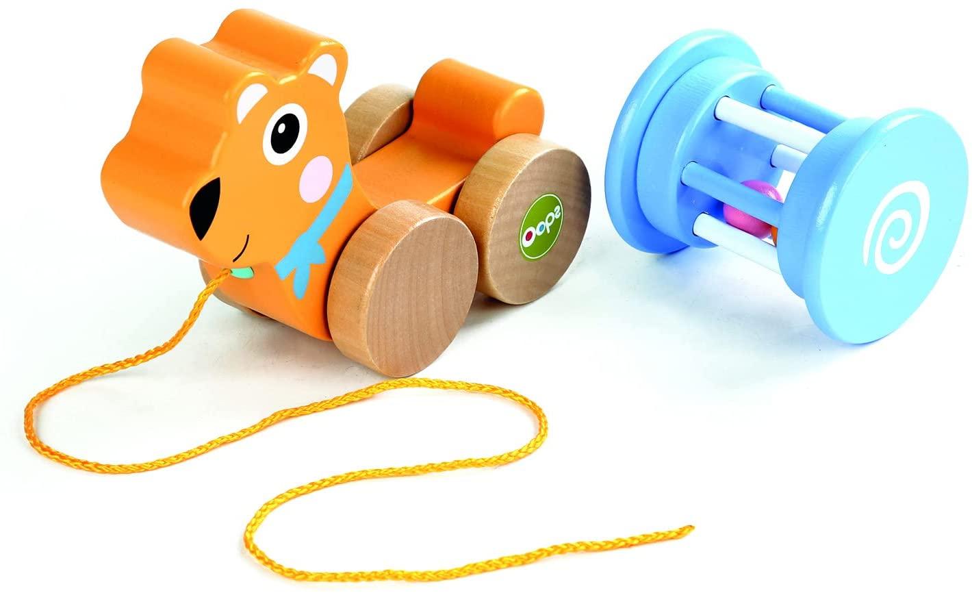 Oops Pull And Fun Wooden Toddler Toy - Bear