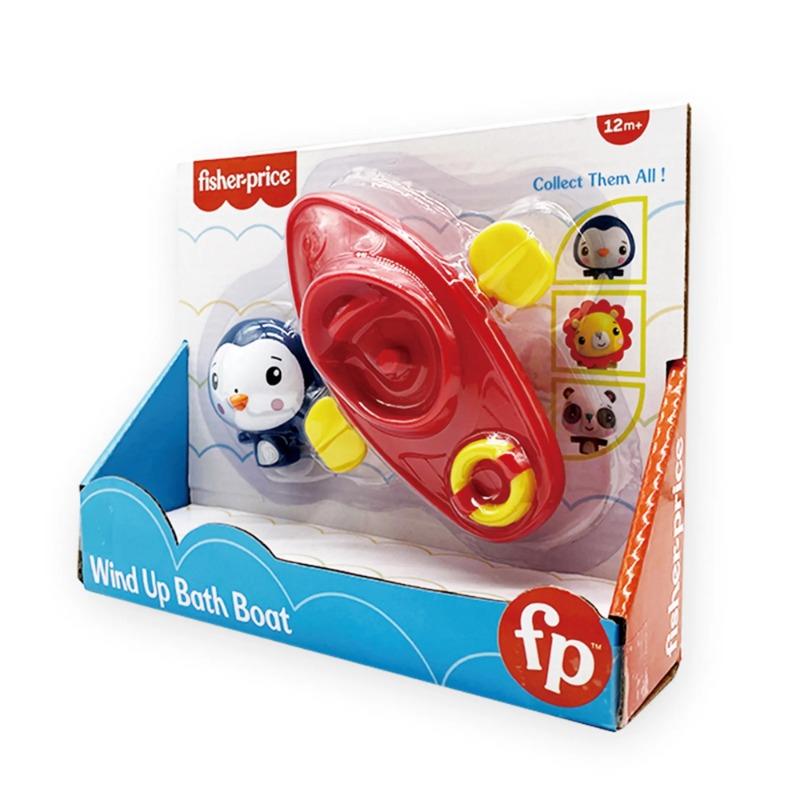 Fisher Price Wind Up Boat With Figure Animal - Penguin