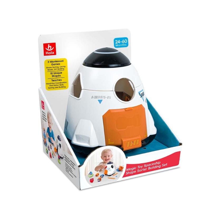 مجموعة ألعاب المكعبات التعليمية مركبة فضائية قابلة لفرز الأشكال