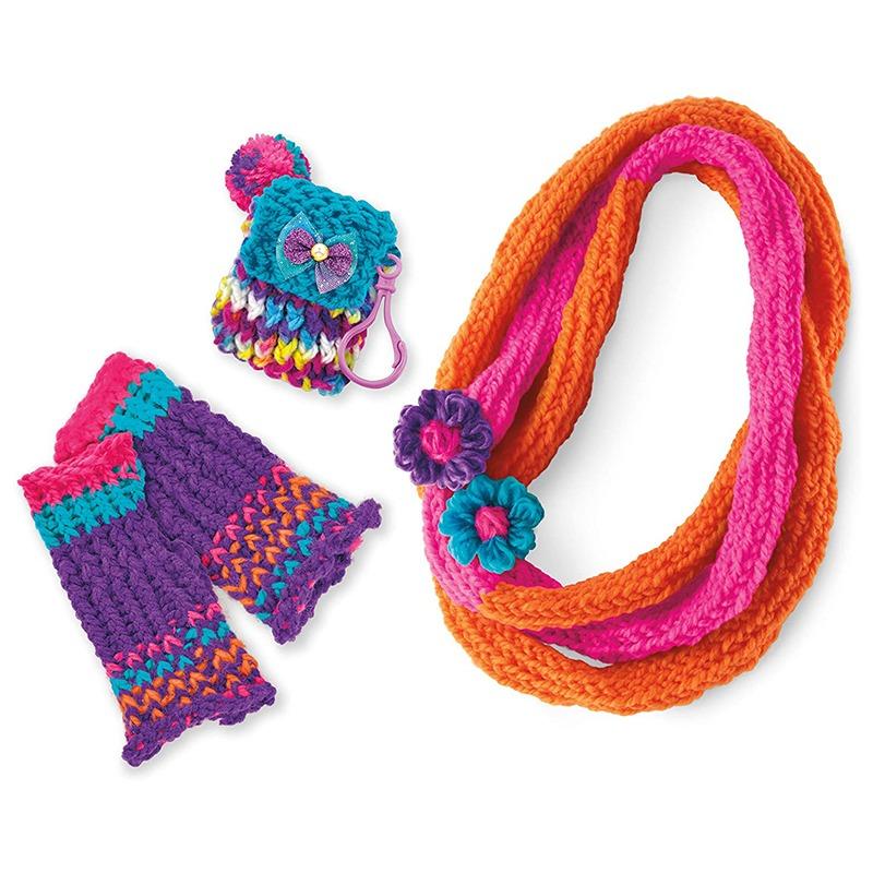 Cra-Z-Art Shimmer N Sparkle 3 In 1 Knit And Crochet Creations Studio