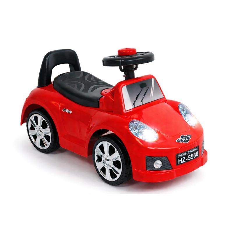 سيارة دفع صغيرة من ستار مارز مزودة بإضاءة وموسيقى باللون الأحمر