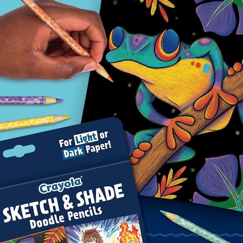 كرايولا - أقلام تلوين خشبية للرسم والتظليل مع قلمين جرافيت 14 قطعة