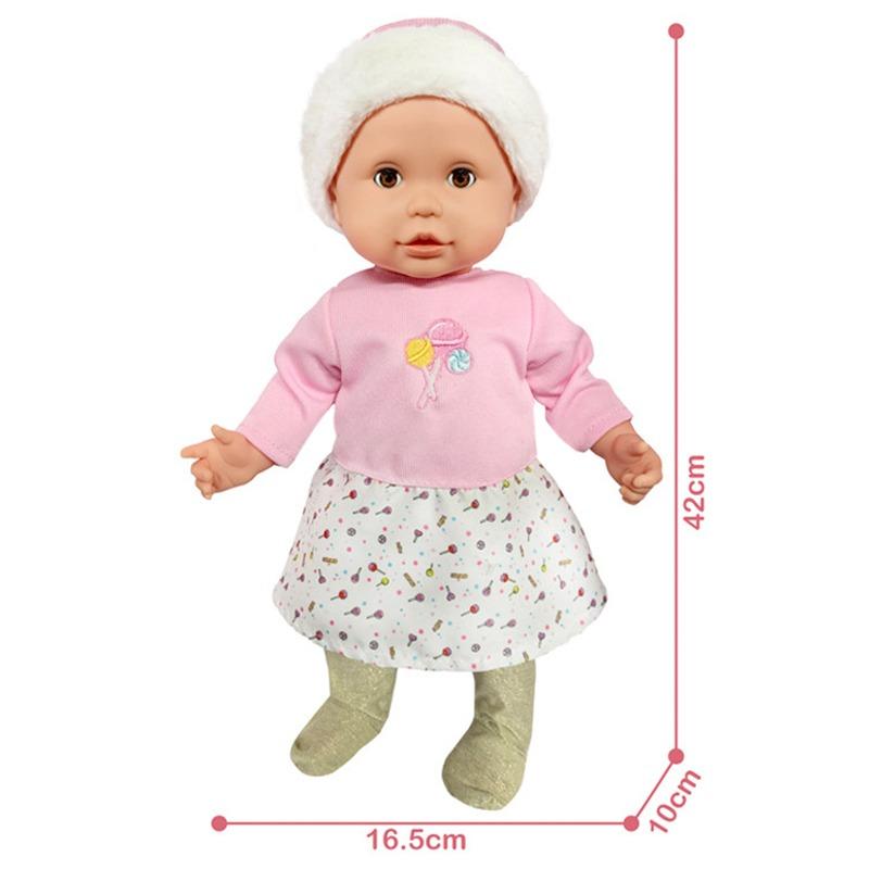 اكسنلين تونج - دمية لوف بيبي بلباس وردي و حذاء بني17 سم