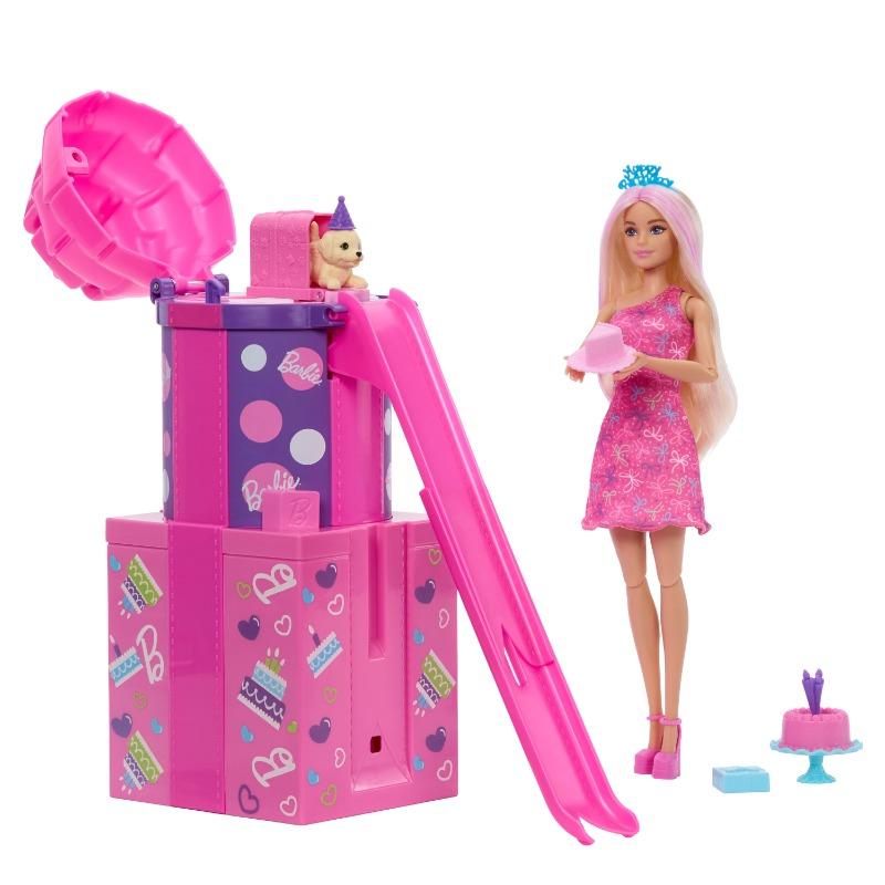 Barbie Rise & Surprise Doll Pet Birthday Series with 12 Surprises