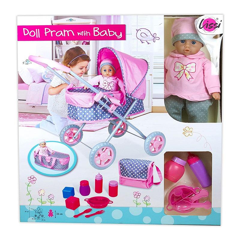 مجموعة عربة الدمية ليسي وملحقاتها