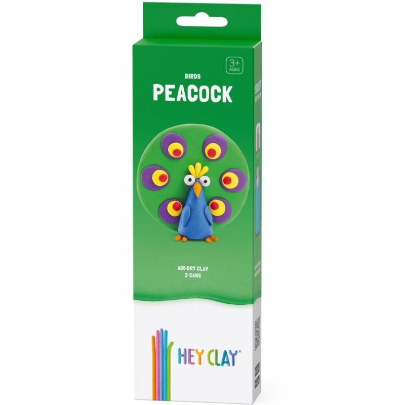 Hey Clay Modeling Clay Birds 1 figure - Peacock