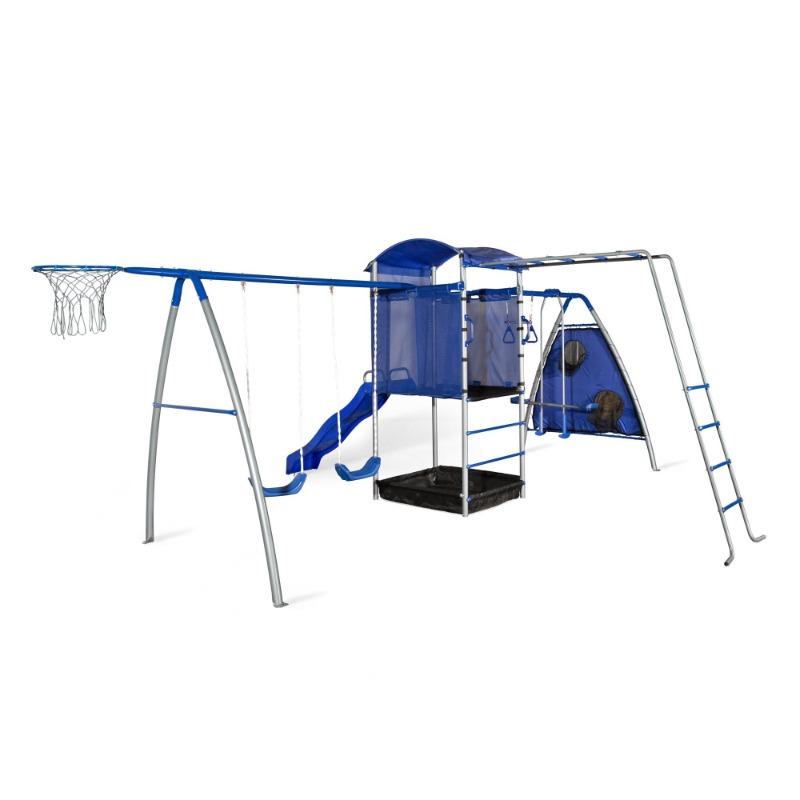 Plum Play Multiplay Tower and Slide Metal Swing Set