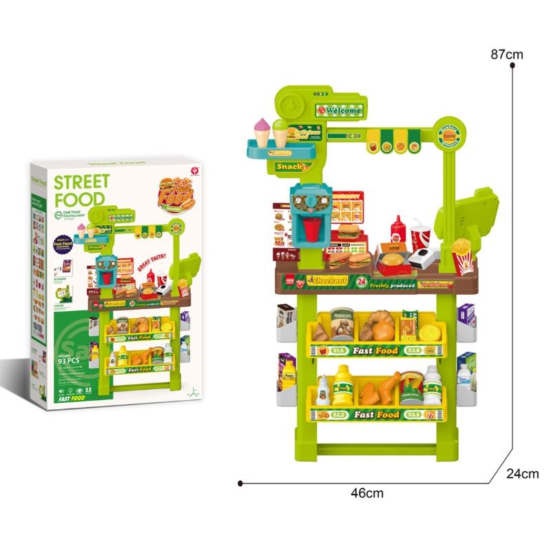 Street Food Set With Light And Sound Pretend Toys Set
